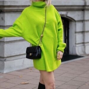 Zara oversize sweater neon green sizes M, S BNWT